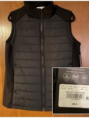 The Active Project Women's Black Quilted Vest - Size XL